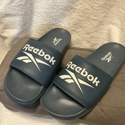 Reebok Sandal Size 11 Blue With White Writing Very Comfortable. ￼