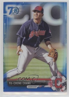 2017 Bowman Draft Chrome Blue Refractor 70th Anniversary Yu Chang Yu-Cheng y8h