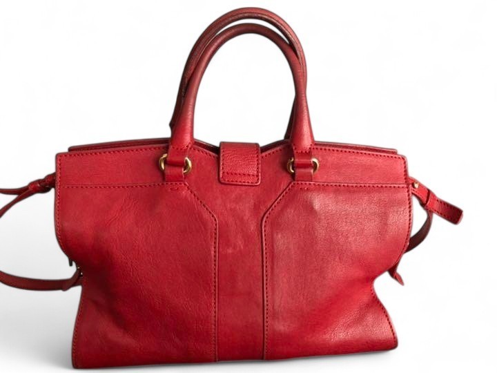 Yves Saint Laurent Cabas Chic 2WAY Tote Bag Red Leather w