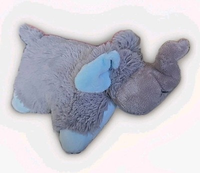 PILLOW PETS PeeWees Fluffy Gray Nutty Elephant 18'' Plush 2010