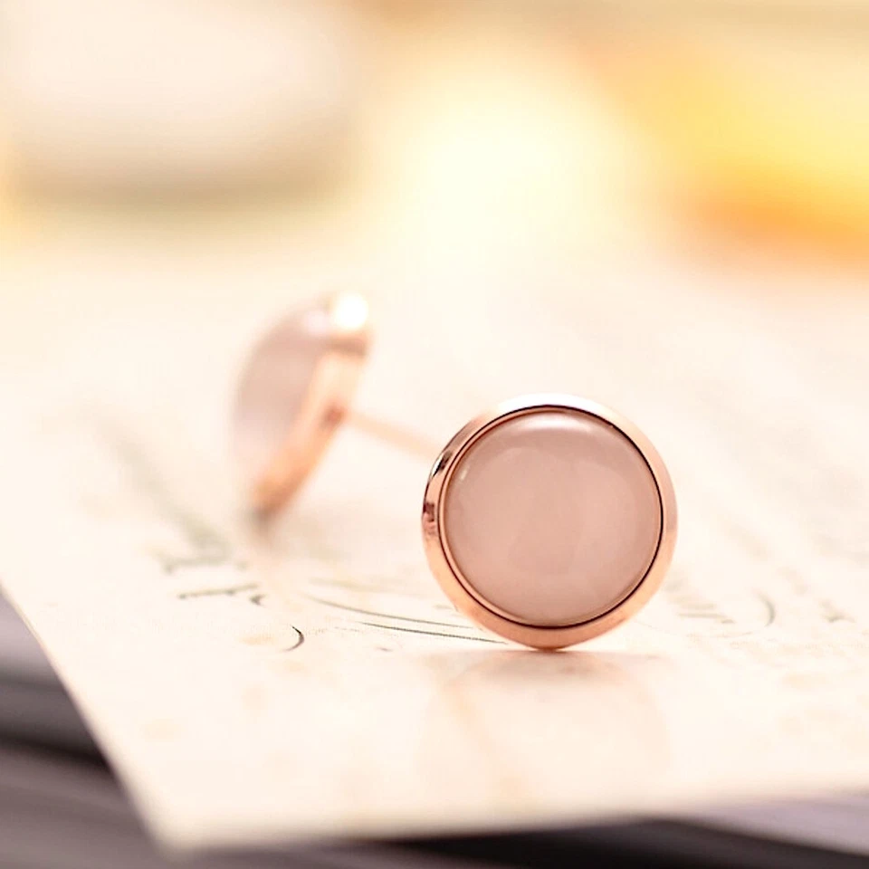 EDELSTAHL SCHMUCKSET ROSEGOLD HALSKETTE PERLEN KETTE FUßKETTE PERLE OHRSTECKER - Bild 4 von 4