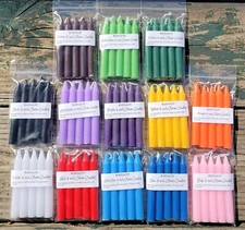 Unscented .5 inch Diameter Chime Candles: 4 Inch Height  for Spells- (5-pack)