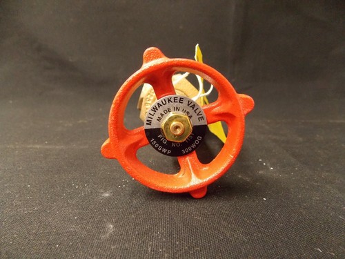Milwaukee Valve 1151 Series Gate Valve 1/2" IPT 150SWP 300WOG NPT Female New - Picture 2 of 3