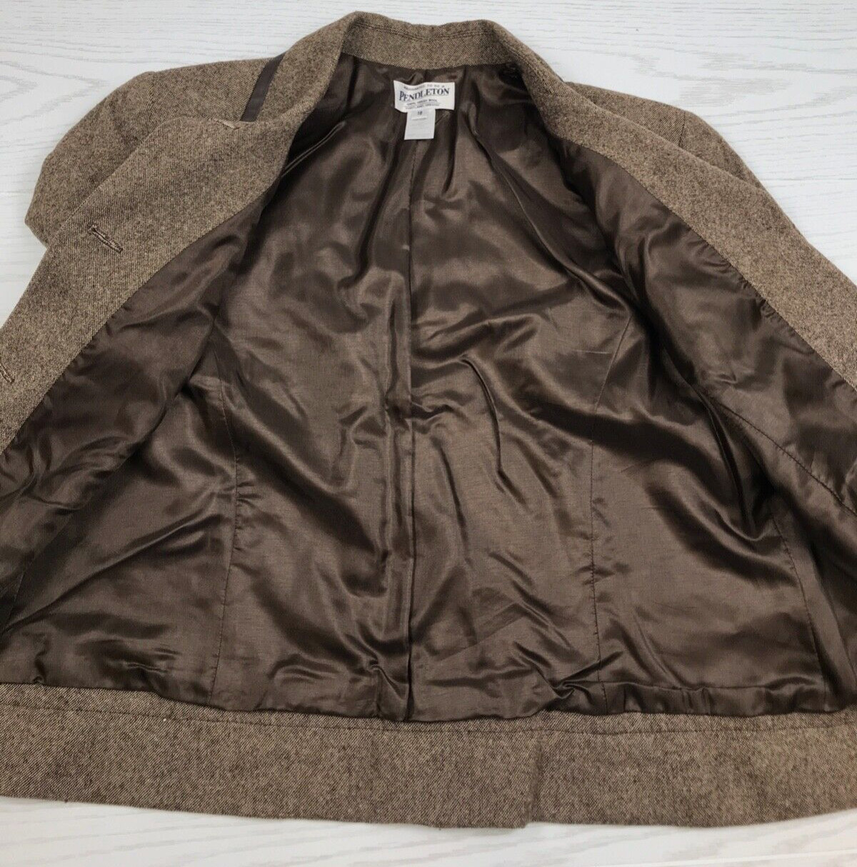 Womens Pendleton Jacket 16 Brown Wool Button Up C… - image 7