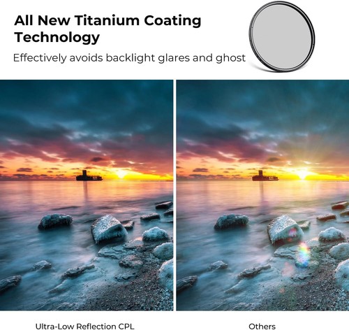 K&F Concept Ultra-Low Reflectivity Circular Polarizers CPL Filter Slim 37-95mm - Picture 99 of 120