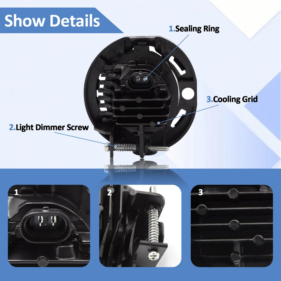 Пара светодиодных противотуманных фар для Jeep Grand Cherokee 2014-2021 годов выпуска левая + правая 5182021AB 15 - Изображение 3 из 4