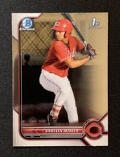 2022 Bowman Chrome Prospects #BCP-93 Braylin Minier 1st Bowman Reds