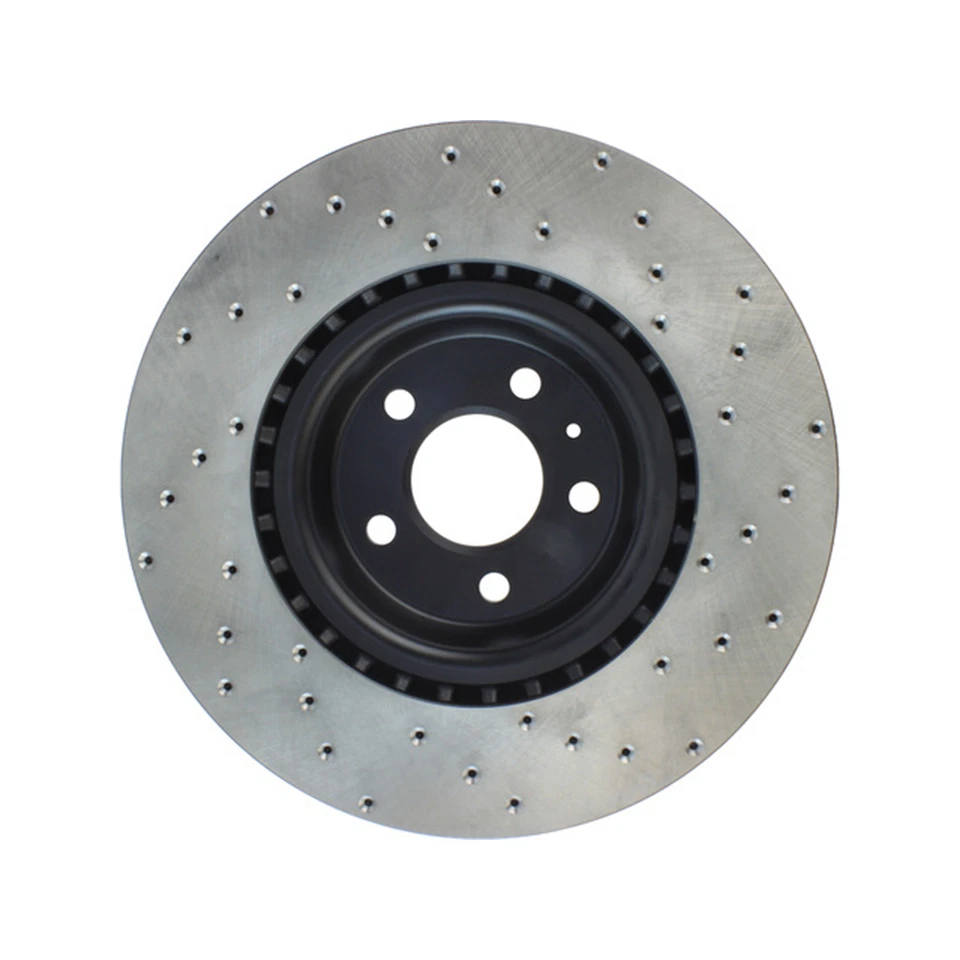 Rotor de freno de disco delantero derecho perforado StopTech Sport para Audi A5 A6 Porsche Macan Foto 2 de 4