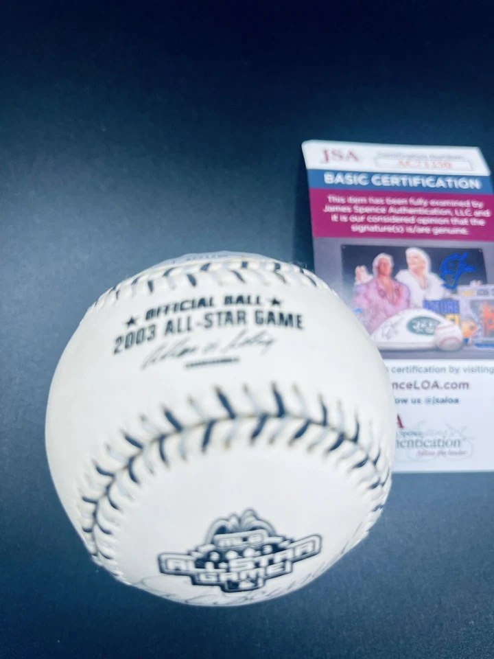 Angels Garrett Anderson, Mike Sciosca 2003 AS Baseball All Star MVP And Mgr JSA - Image 4 of 4