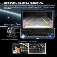 7 Single Din Car Stereo Dvd Player Gps Navigation Flip Out Screen Radio Usb Rca
