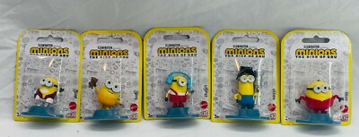 5 Minions Mini Figurines Rise of Gru Bob Otto Jerry Stewart Kevin Cake Topper