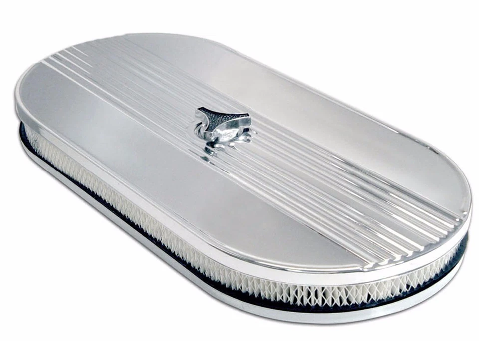 Новый 1965-1973 овальный воздухоочиститель Shelby хромированный верх полированный Mustang Cobra Tiger V8 - Изображение 2 из 4
