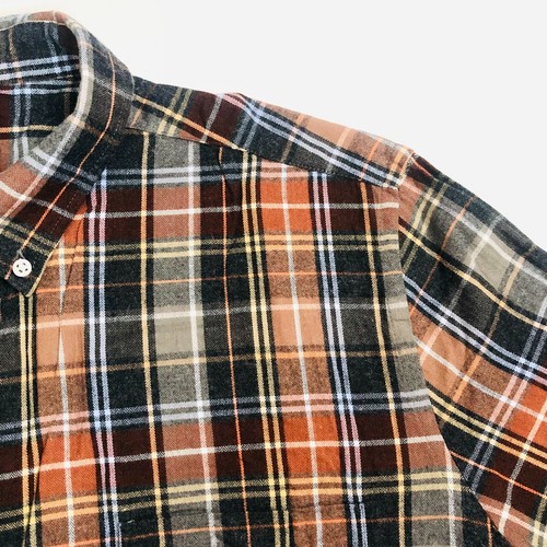 Next Signature Orange Check Brushed Cotton Flannel Casual Shirt Size XXL - Picture 2 of 16