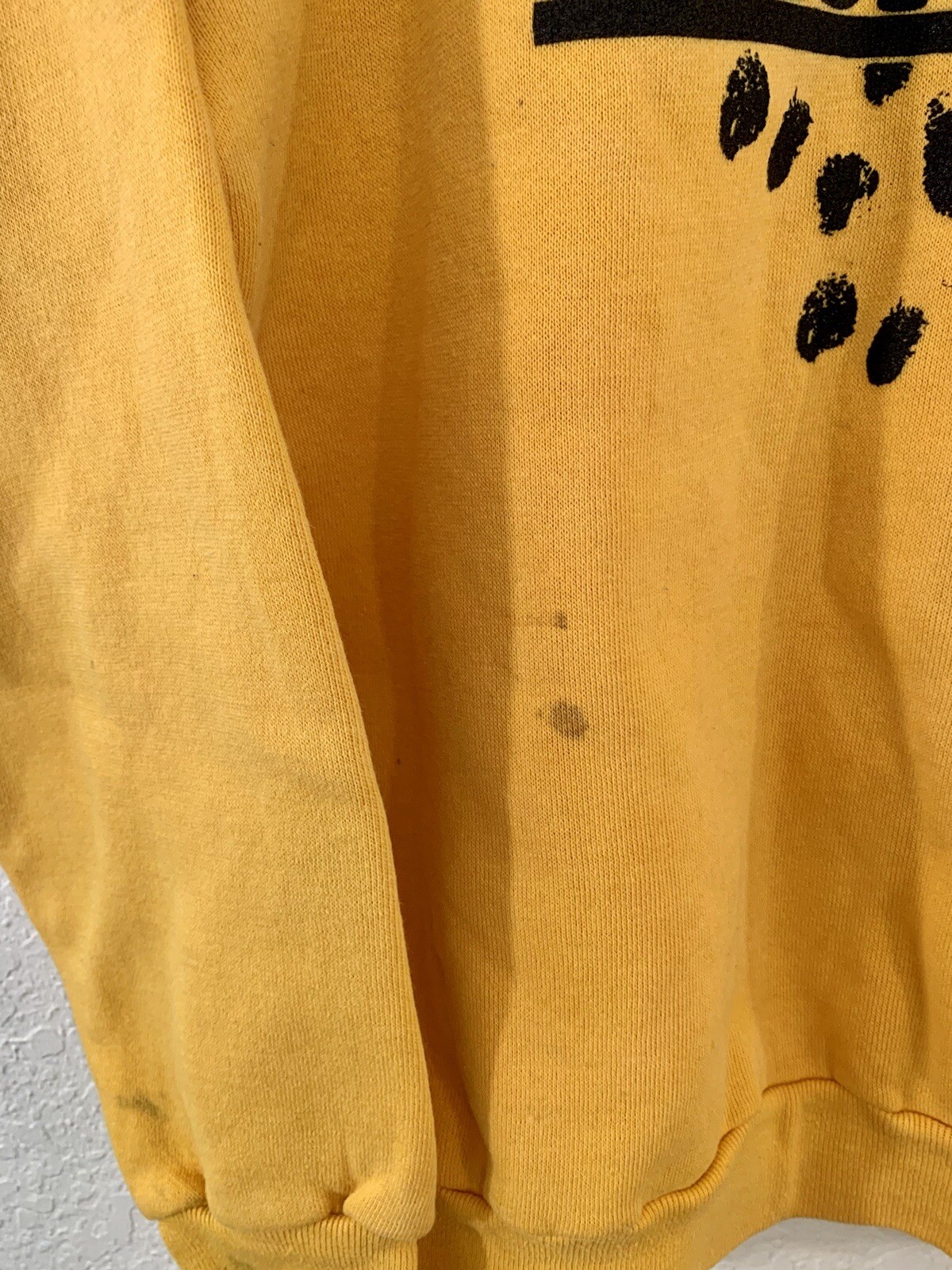 Vintage 70s Russel&rsquo;s Athletic CAT Brand Promo Logo Yellow Crewneck Size Medium