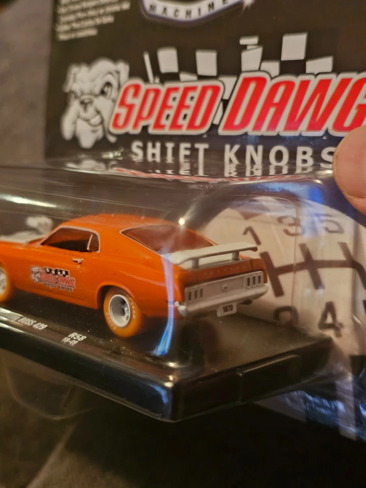 M2 MACHINES SPEED DAWG SHIFT KNOBS 1970 FORD MUSTANG BOSS 429 CHASE 1/750 ORANGE - Image 3 of 4
