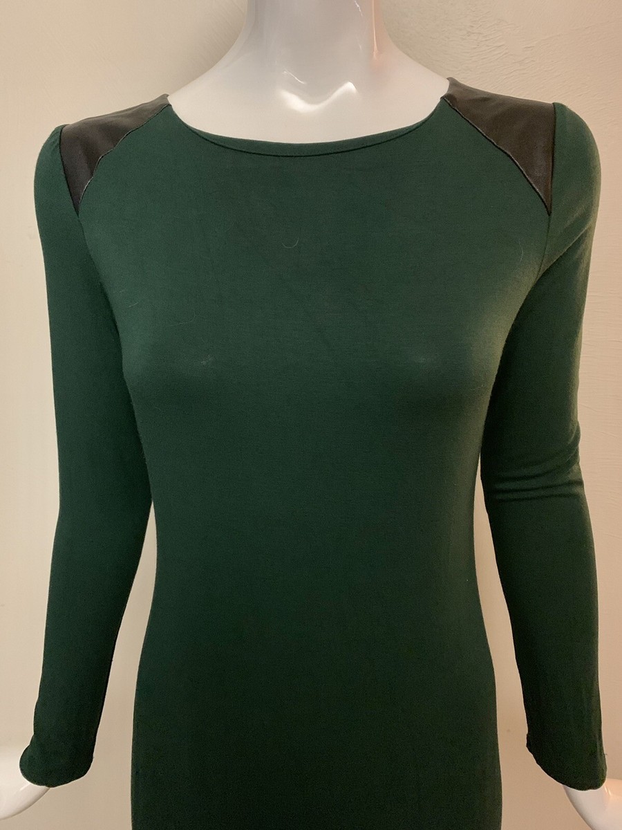 vince camuto hunter green dress Vince Camuto Green Off Shoulder Asymmetrical Dress Women's Size 4