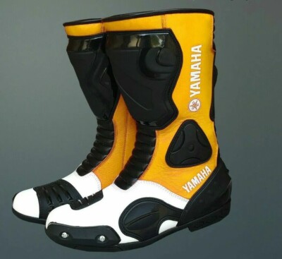 Yamaha Leather Motorcycle Boots Mens