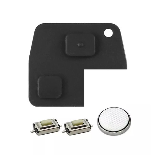 2 Button Rubber Pad Key Fob for Toyota Avensis Prius Corolla Rav4 Yaris CR2016 - Picture 2 of 3