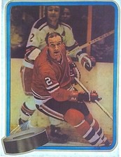 Original Vintage Bill White Chicago Black Hawks Iron On Transfer NHL Hockey