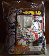 Garfield Vintage Twin Comforter  matching 3 Piece Bed Set NEW
