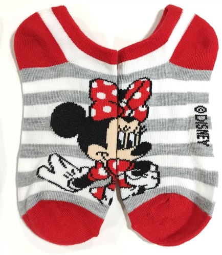 NEW Girls SMALL 6-10.5 Disney Minnie Mouse 6-Pair No Show Socks Cute Kids Gift - Picture 6 of 7