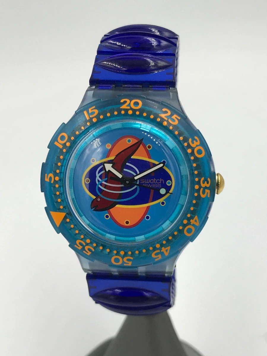 SWATCH Watch Under Pressure SDN114 Scuba 200 Rotating Bezel