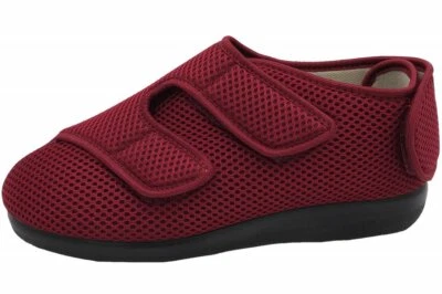 OrtoMed Klettschuhe Senioren Rot Schuhe lose Einlage Verbandschuhe Weit