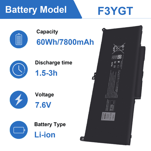 Replacement Laptop Battery For Dell Latitude E7280 E7380 E7480 7000 Series - 60Wh 4-Cell 5 thumbnail image