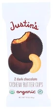 Justins Organic Cashew Butter Dark Chocolate Cups 1.4 Oz Pack Of 4