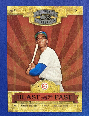 2004 Donruss Throwback Threads Blast from the Past /1500 Ernie Banks #BP-8 HOF