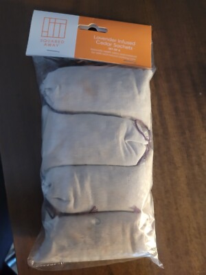 Squared Away Lavender Infused Cedar Sachets Set of 4   ~NIP~ Fast Shipping!