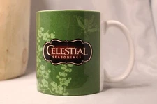 Celestial Seasonings Mug Green Floral 12oz Coffee Tea Cup 2007 New Old Stock