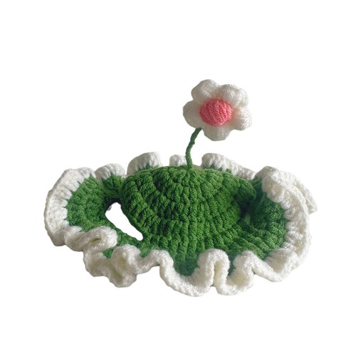 Dog Cat Woolen Knitting Hats Cute Strawberry Frog Knitted Head Cover Pet Hat - - Picture 5 of 22