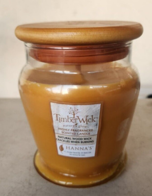 Hanna s Timber Wick Cedar Oakwood Wood Wick Candle 9.25 oz Wood Lid. New