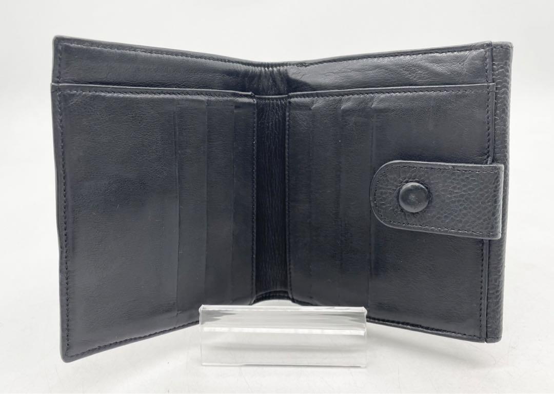 T1514 良品 シャネル 折り財布 レザー ブラック CHANEL T1514 Chanel Fold Wallet Leather Black | eBay