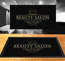 Personalised with Your beauty Salon name Gold label counter mats counter runner