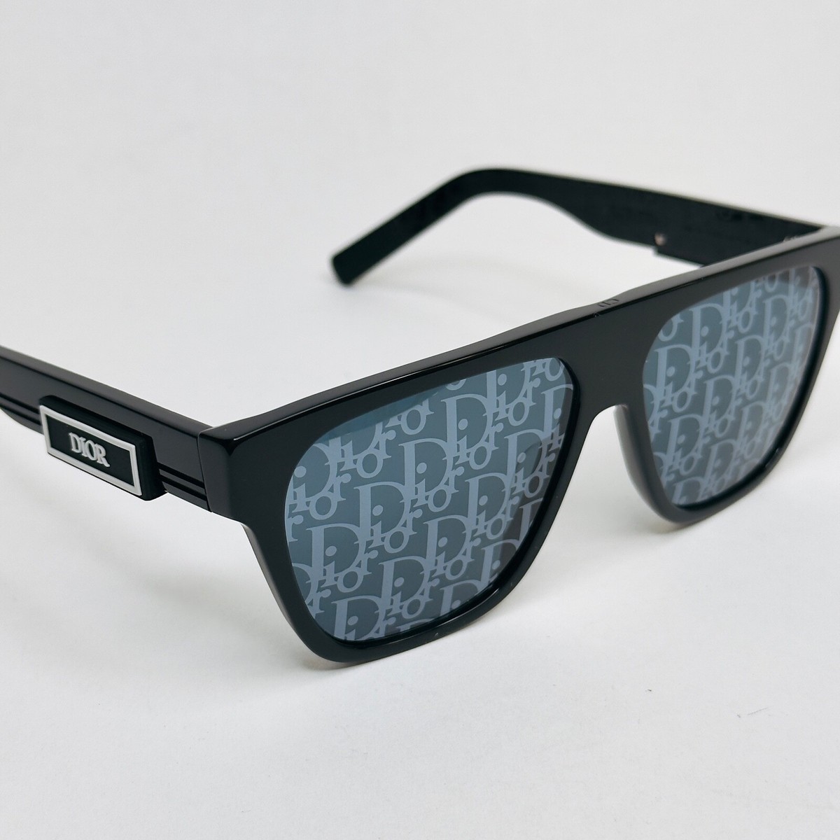 Christian Dior 並行輸入　3点セット CHRISTIAN DIOR Black Blue Mirror Oblique Print B23 S3I