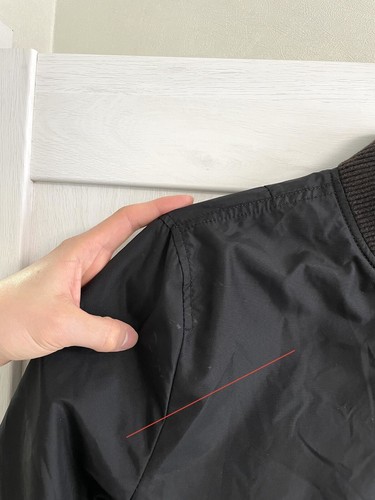 Alpha Industries Nylon Bomber Jacket Vintage Style Size S Black - Picture 12 of 22