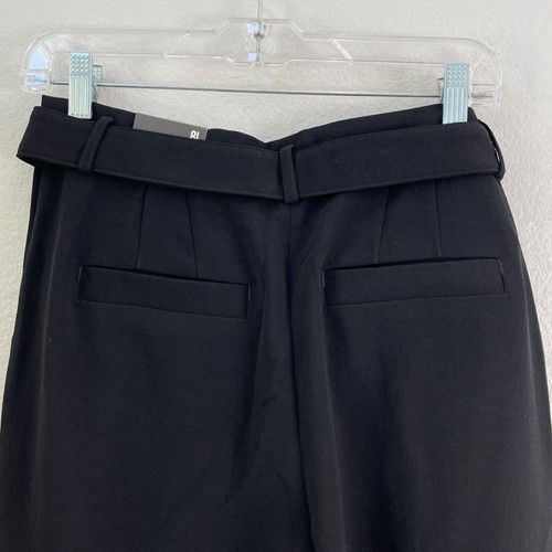 NEW Express Womens 8L High Waisted Black Wide Leg Cargo Pants With Belt - Picture 11 of 11