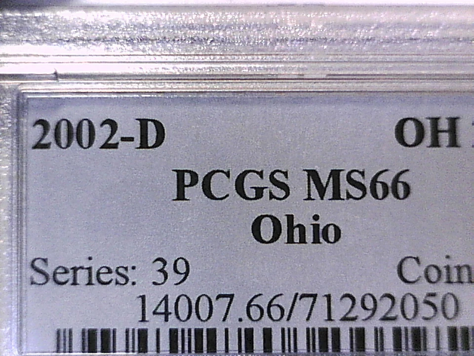 2002 D Washington State Quarter PCGS MS 66 Ohio 71292050 - Image 3 of 3