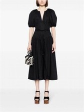 Ulla Johnson Carina Black Belted Dress midi EUC sz 10