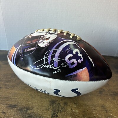Authentic NFL Indianapolis Colts Football Signed By Jeff Saturday