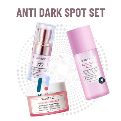 SET 3: SKINTIFIC Anti Dark Spot Acne SymWhite Glycolic MSH Niacinamide Collagen
