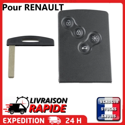 Coque clé pour RENAULT 4 boutons Mégane 3 Scénic 3 Laguna 3 sans électronique