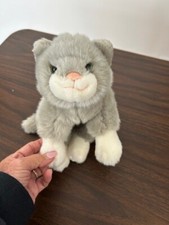 Gund Scoopers Jr Gray Green Eyes Plush Kitty Cat 11048 Stuffed Animal Very rare