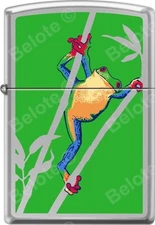 Zippo Frog High Polish Chrome WindProof Lighter 21092 NEW