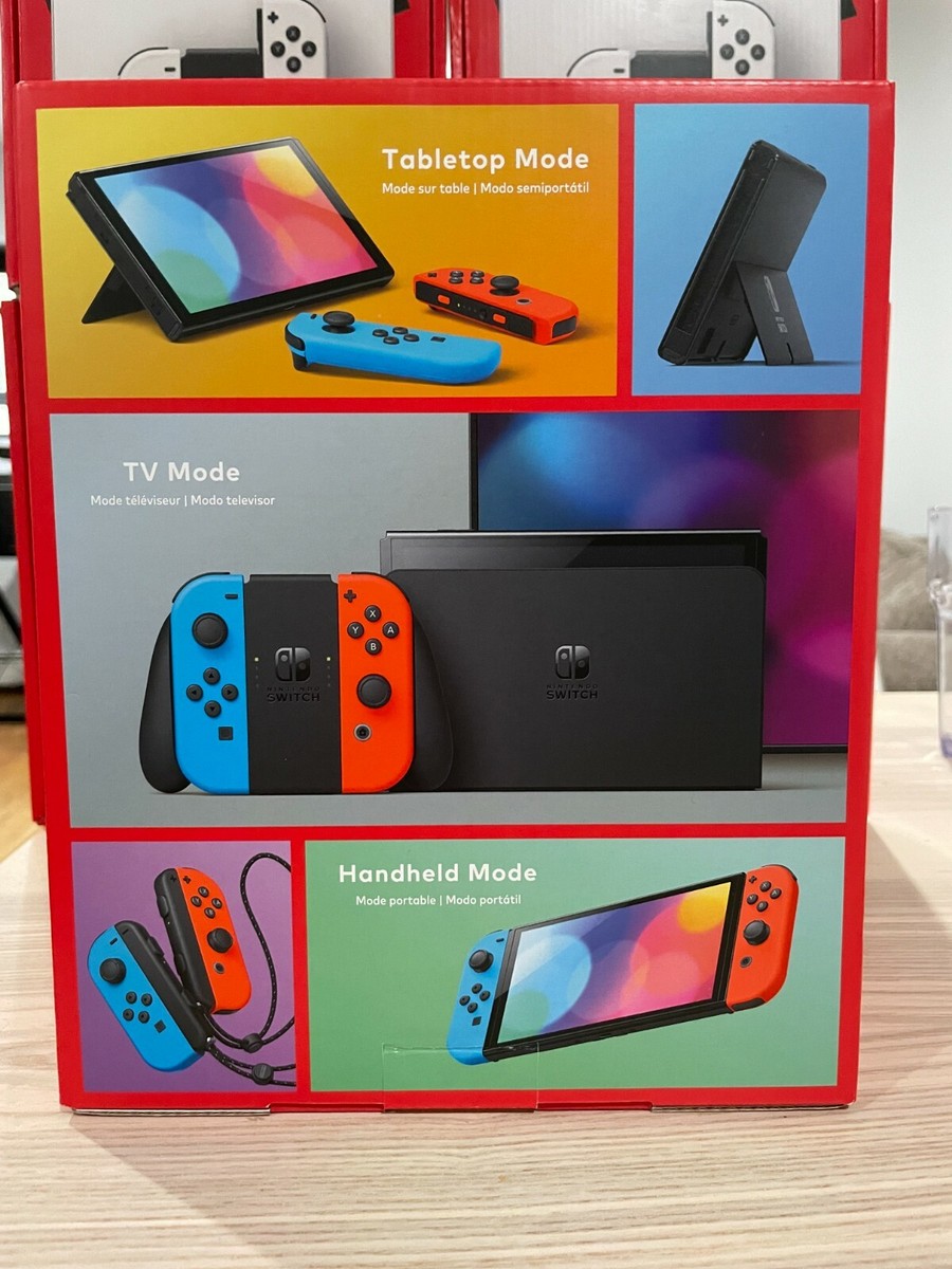 Brand New Nintendo Switch Oled - Neon Red Blue Joy-Con - In hand