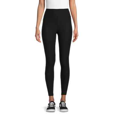 No Boundaries Juniors   Sueded Ankle Leggings Black Size  Medium (7-9)