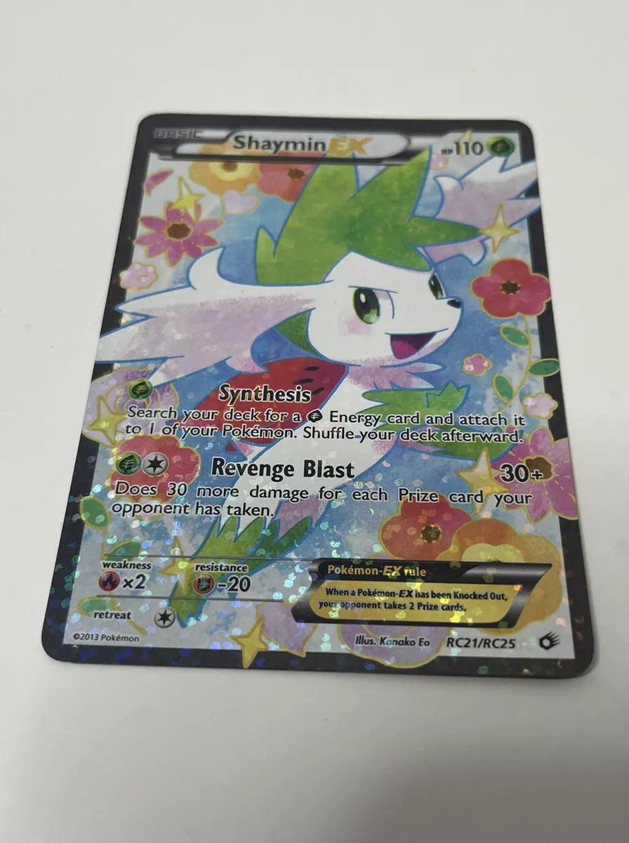 POKEMON SHAYMIN EX RC21/RC25 Full Art RADIANT COLLECTION Legendary  Treasures.