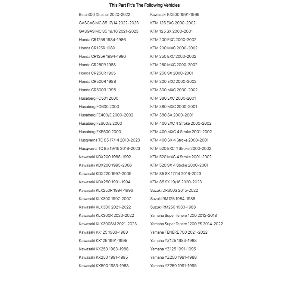 Bujes de horquilla interiores Race Tech para Husaberg FC600 2000 Foto 4 de 4